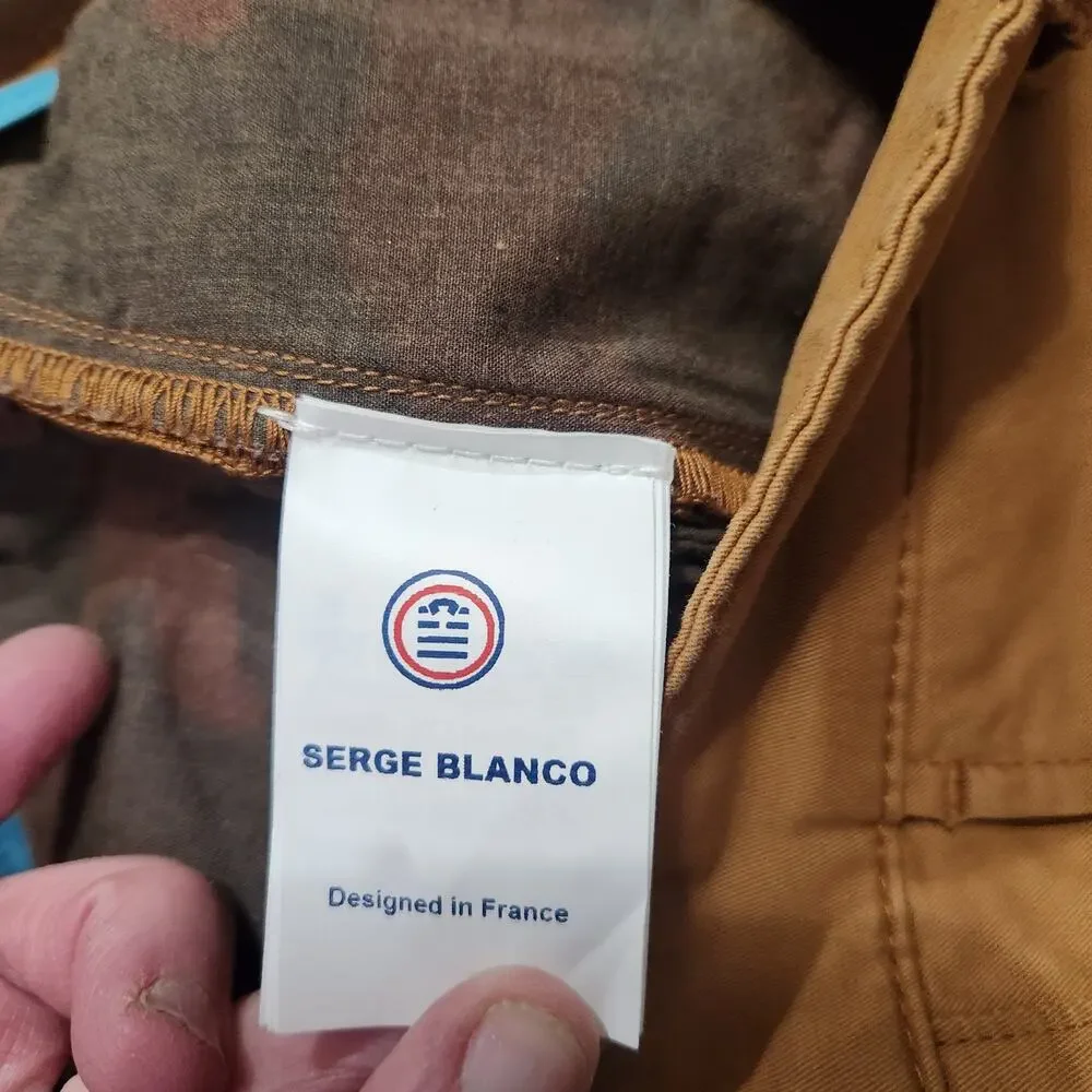 Serge‎ Blanco 702 Chino Pants 30x33 Bronze Brown Men Workwear Office Casual NEW